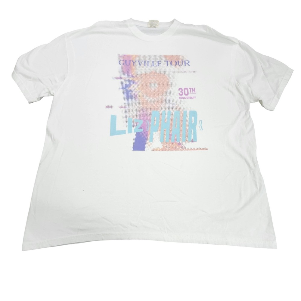 Comfort Colors Shirt Mens 2XL White Liz Phair Guyville Tour 30th Anniversary Tee
